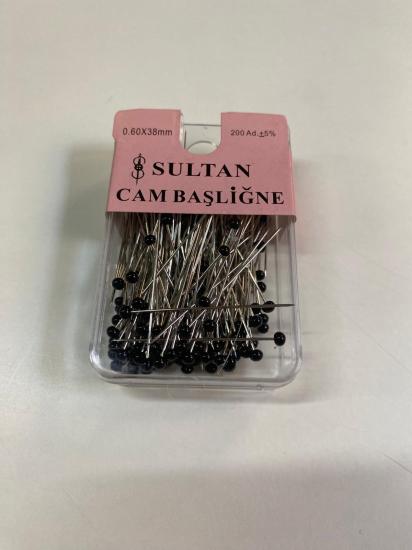 Siyah Cam Başlı Toplu İğne